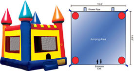 Want to rent a Medium Castle Bounce House? Click Here!
