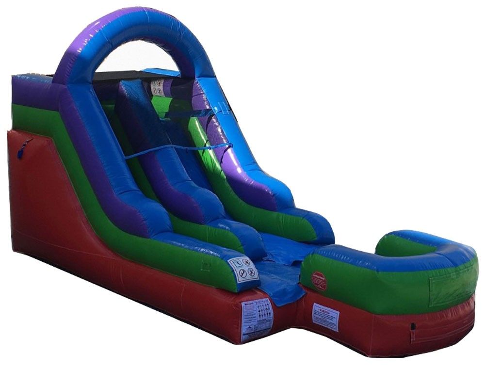 12' Retro Rainbow Inflatable Water Slide